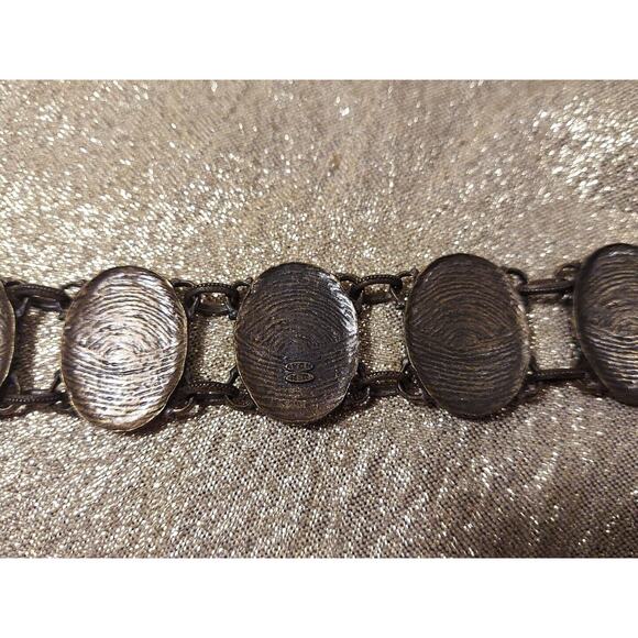 Vintage Nina Ricci for Avon Christmas Old World Antiqued Bronze Tone Bracelet 8" - Picture 8 of 9
